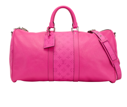 Keepall Bandouliere 50, &pound;2,200, Handbags, Pink, Taigarama, Front view